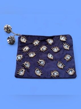 Evil Eye Beaded Pouch